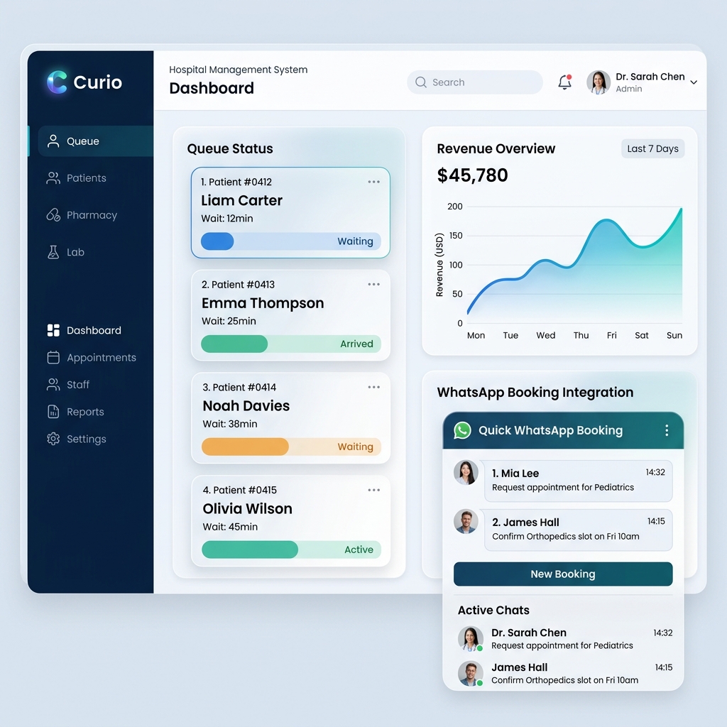 Curio Dashboard Mockup